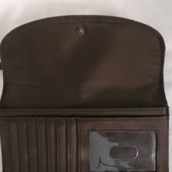 NINE WEST | Dark Brown Snap Button Wallet | ID Compartment | Card Slots | NWOT - Picture 11 of 11